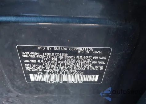 2018 Subaru Forester 2.5I Limited из США, поврежденный, VIN JF2SJAJC1JH595594